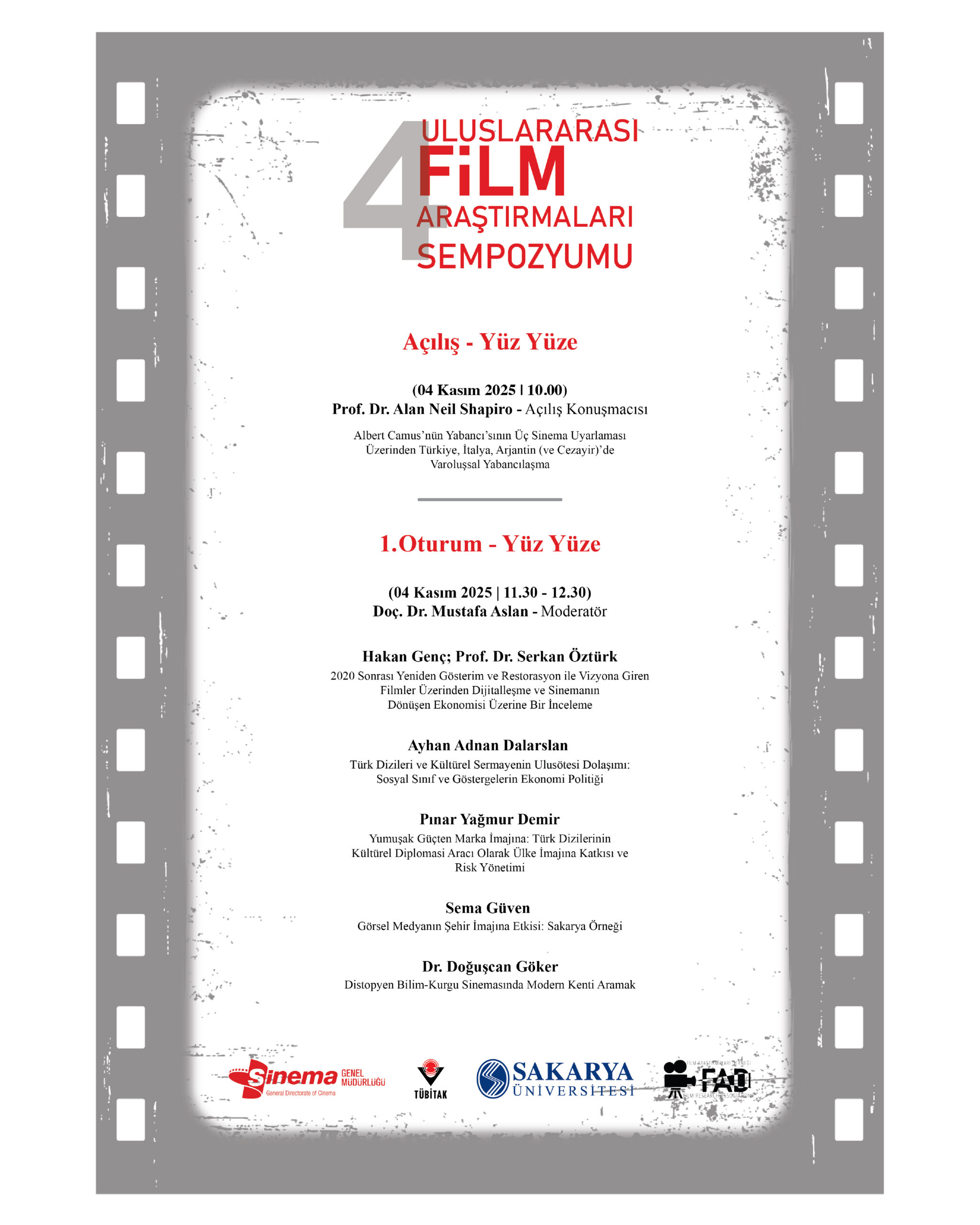 Sempozyum Program Takvimi - Gün 1